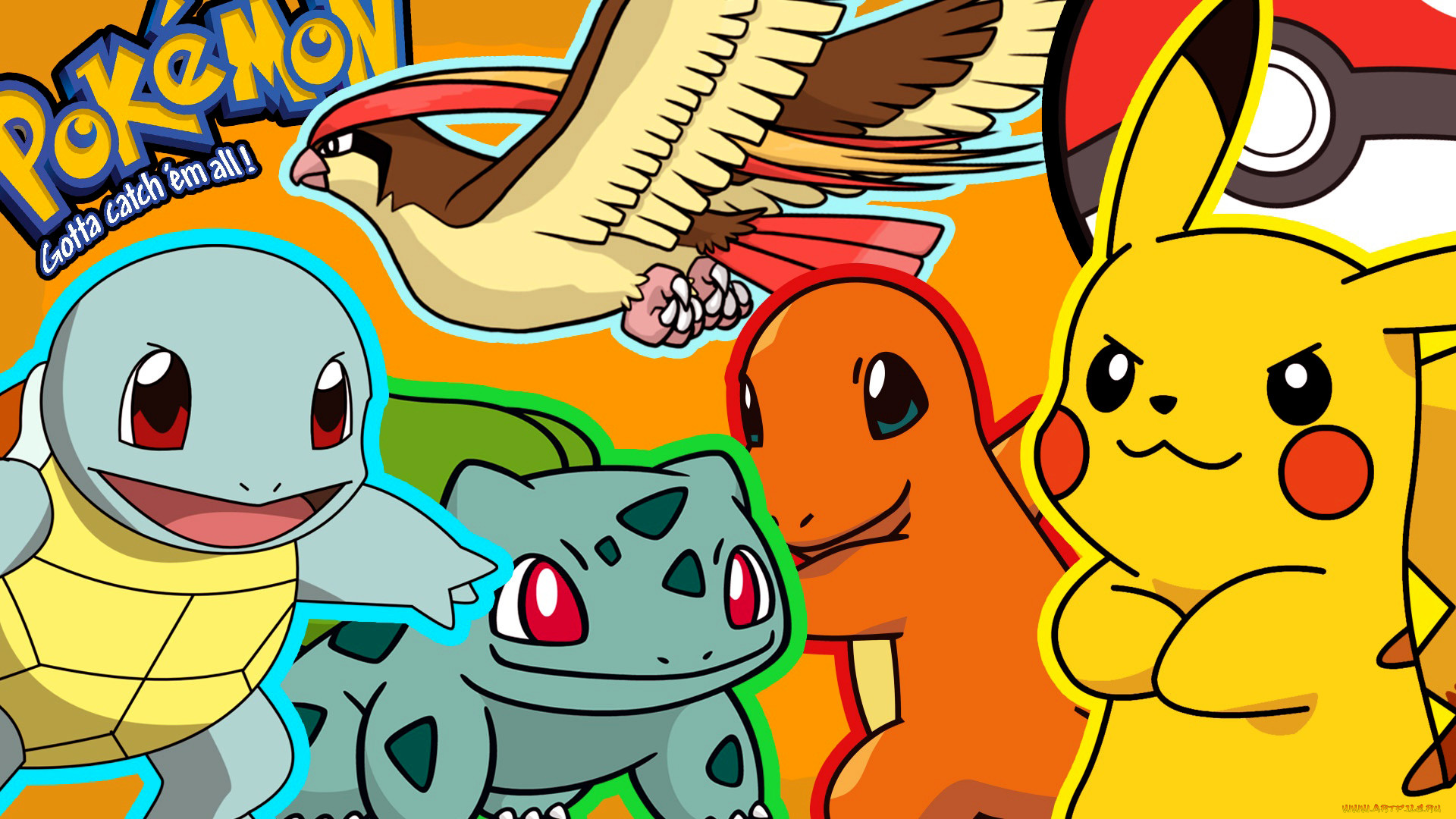 , pokemon, , charmander, , , , , bulbasaur, pikachu, squirtle